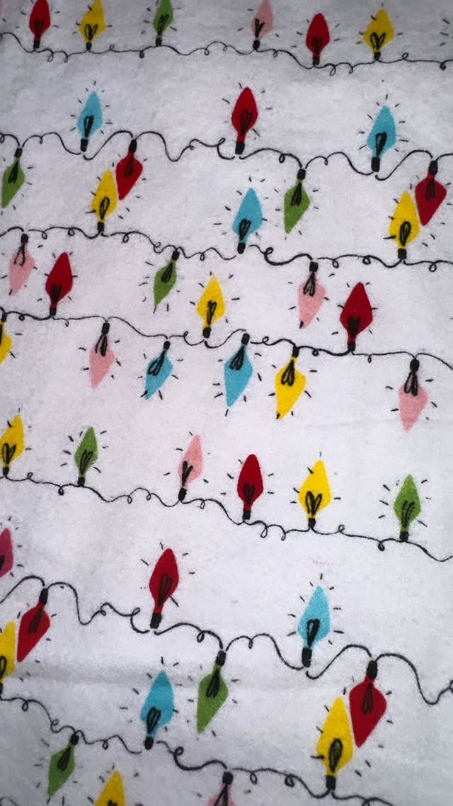 Christmas Lights on White