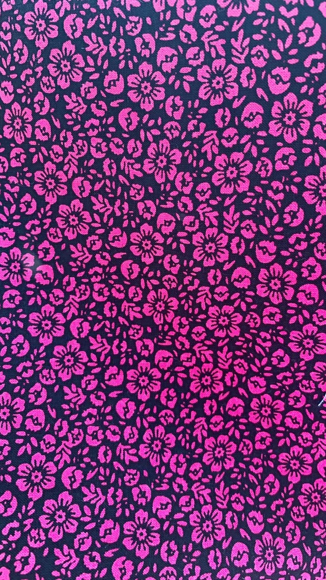 Fuchsia And Black Mini Floral