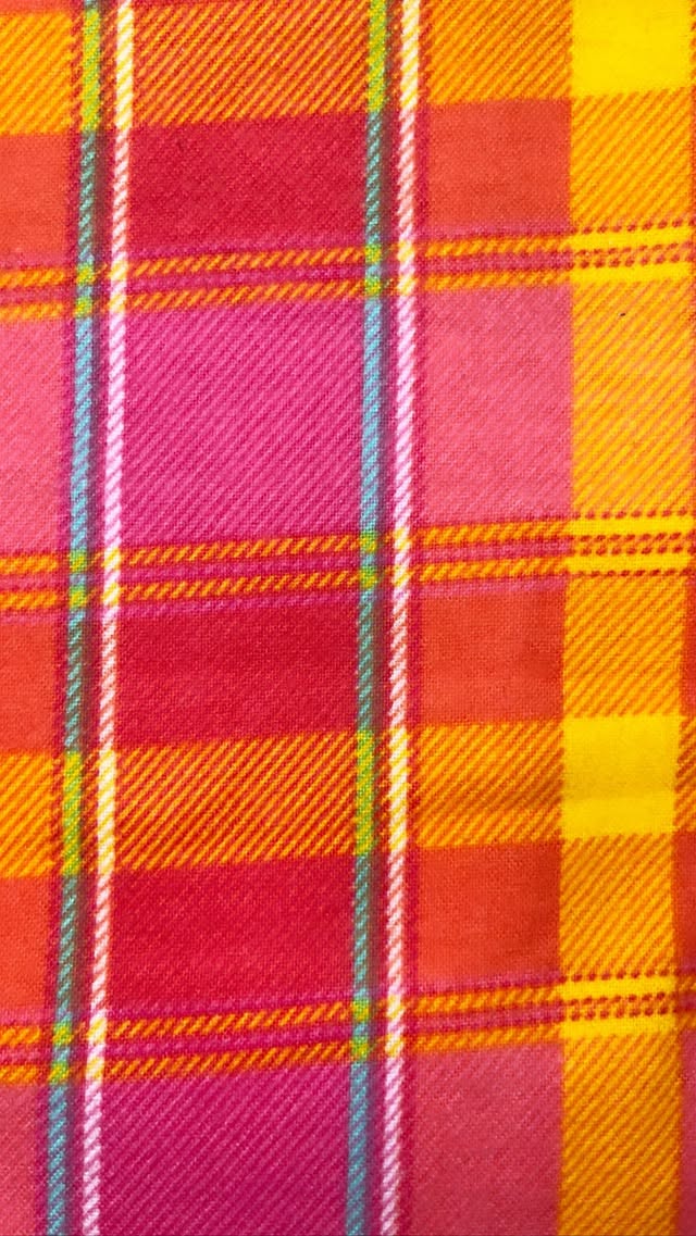 Hot Pink And Orange Plaid