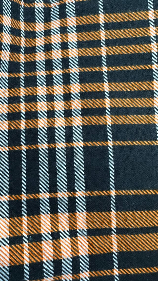 Orange And Black Plaid
