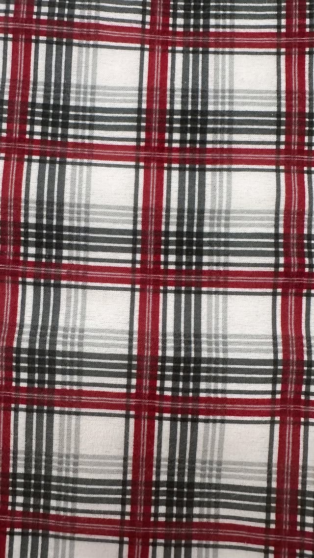 Red, Grey, And White Plaid
