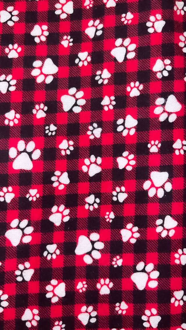 Red And Black Plaid With Paws