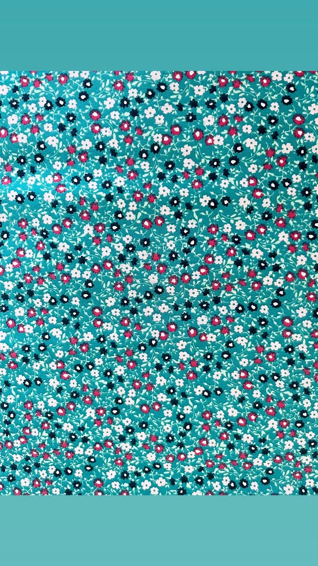 Teal And Pink Mini Floral