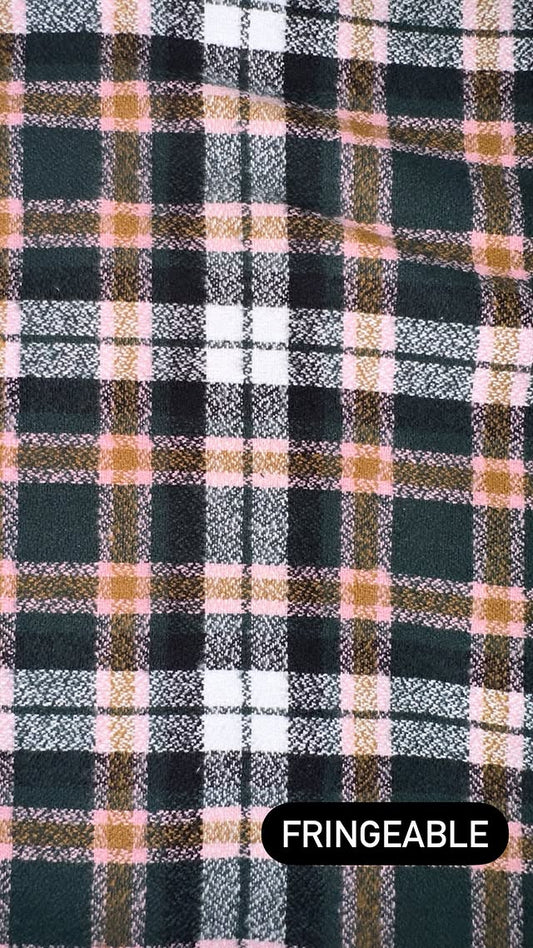Black, Orange, Pink Plaid