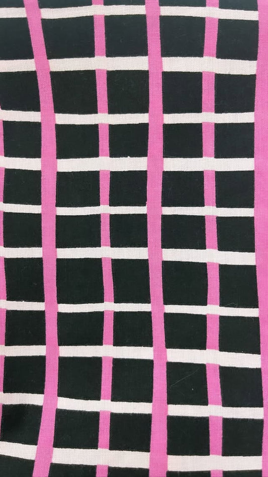 Black With Pink Stripes