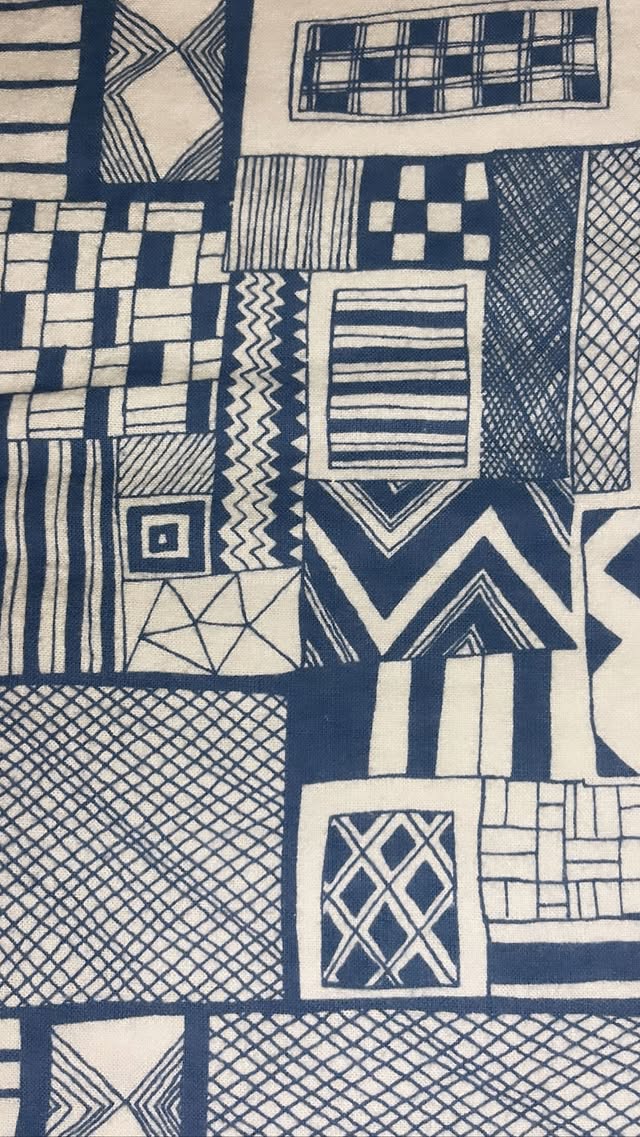 Blue Aztec Print