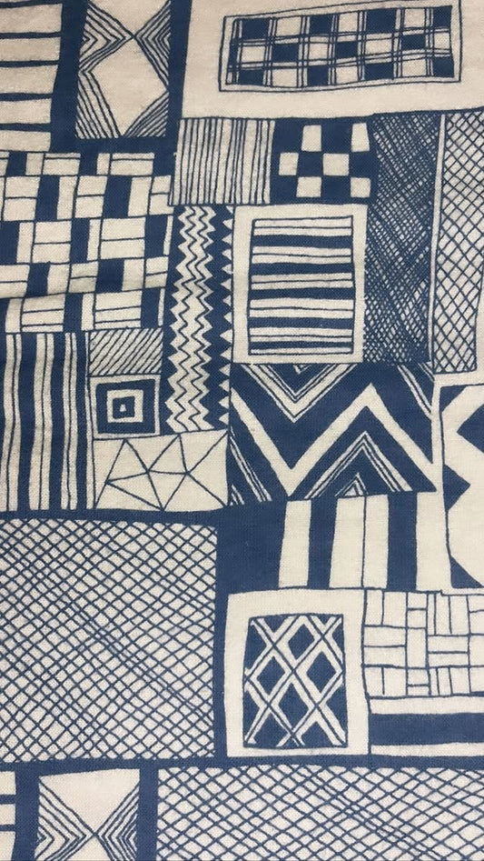 Blue Aztec Print