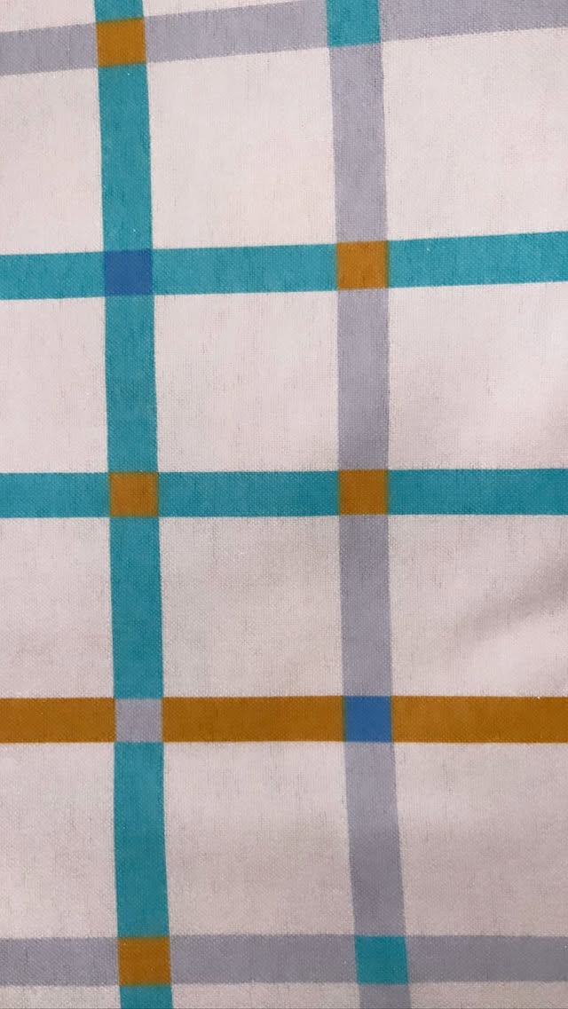 Blue, Grey, White, Orange Plaid