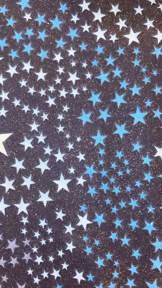 Blue And White Glitter Stars