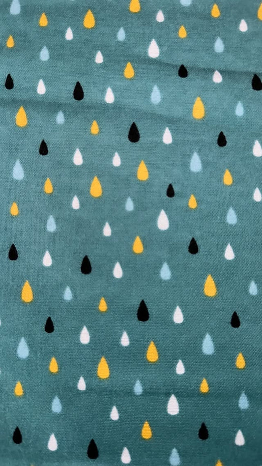 Blue With Multicolored Rain Drops