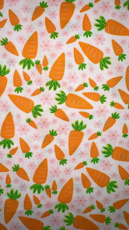 Carrots With Flowers On Pink