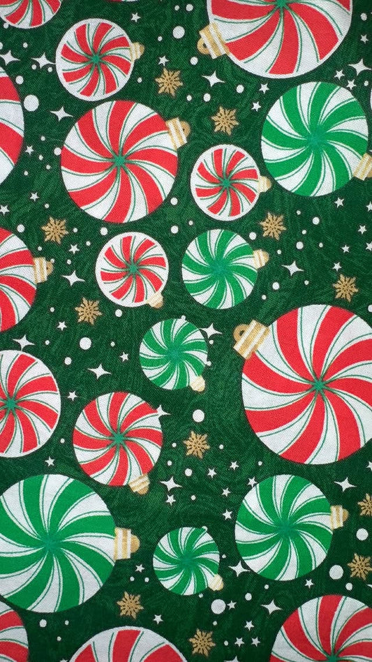Christmas Candy on Green
