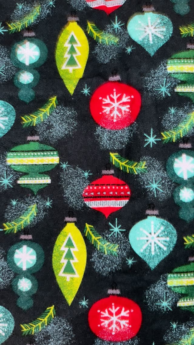 Christmas Ornaments on Black