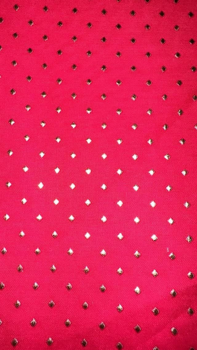 Gold Dots on Red
