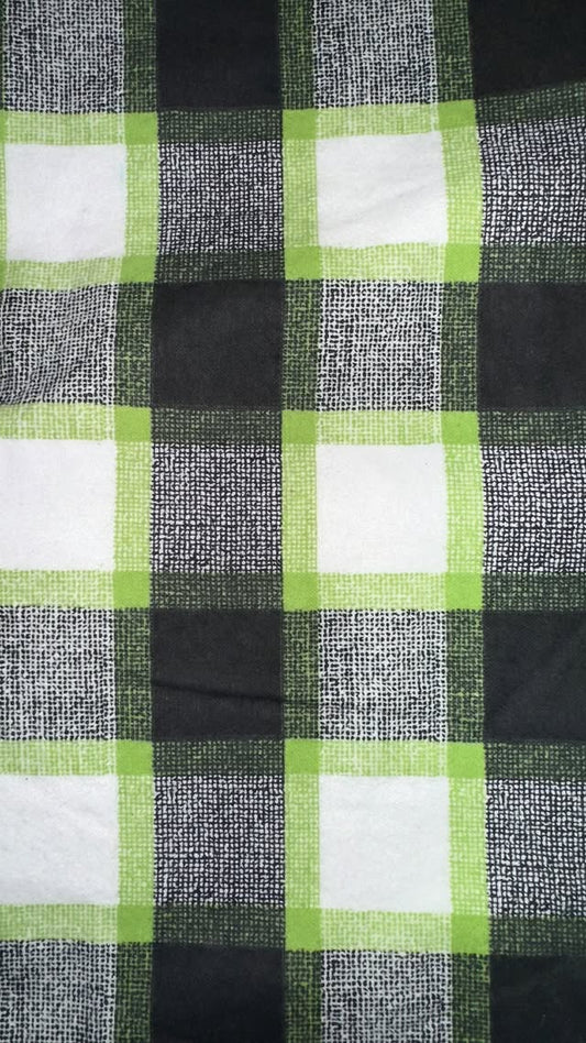 Green, Black And White Plaid