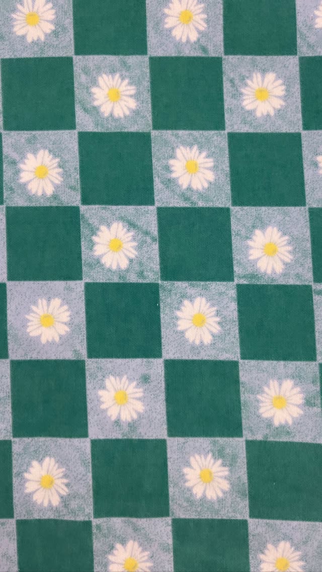 Green And Blue Checkered Daisies