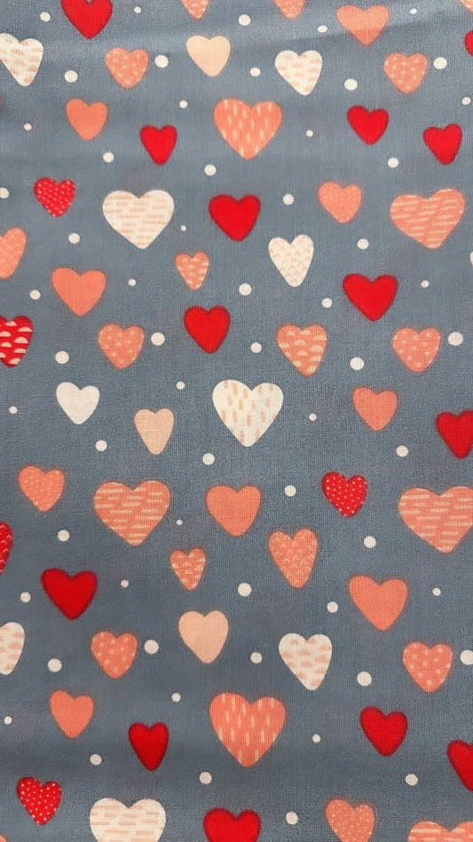 Hearts On Light Blue