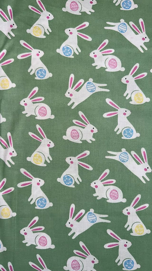 Hopping Bunnies On Green