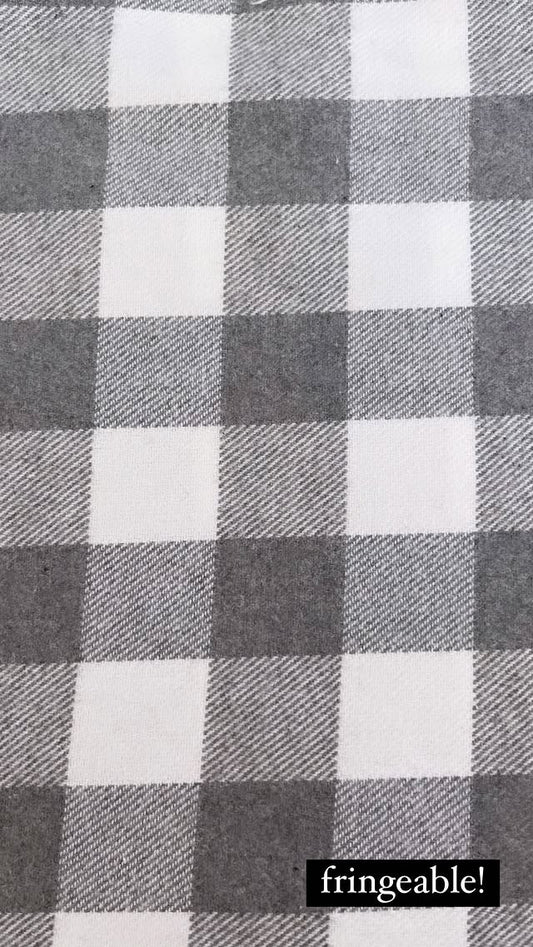 Large Grey And White Checkered