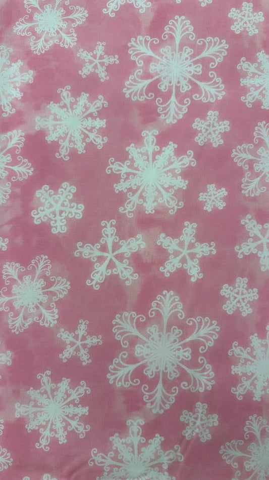 Large Pink Snowflakes