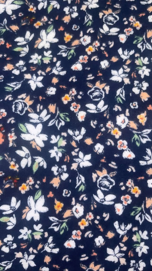 Navy With Mini Garden Print