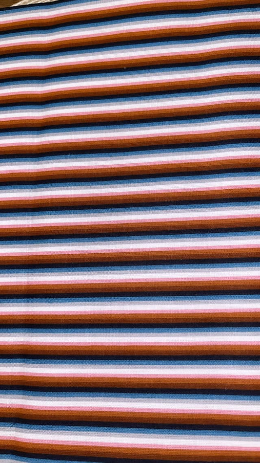 Orange Teal And Blue Stripes