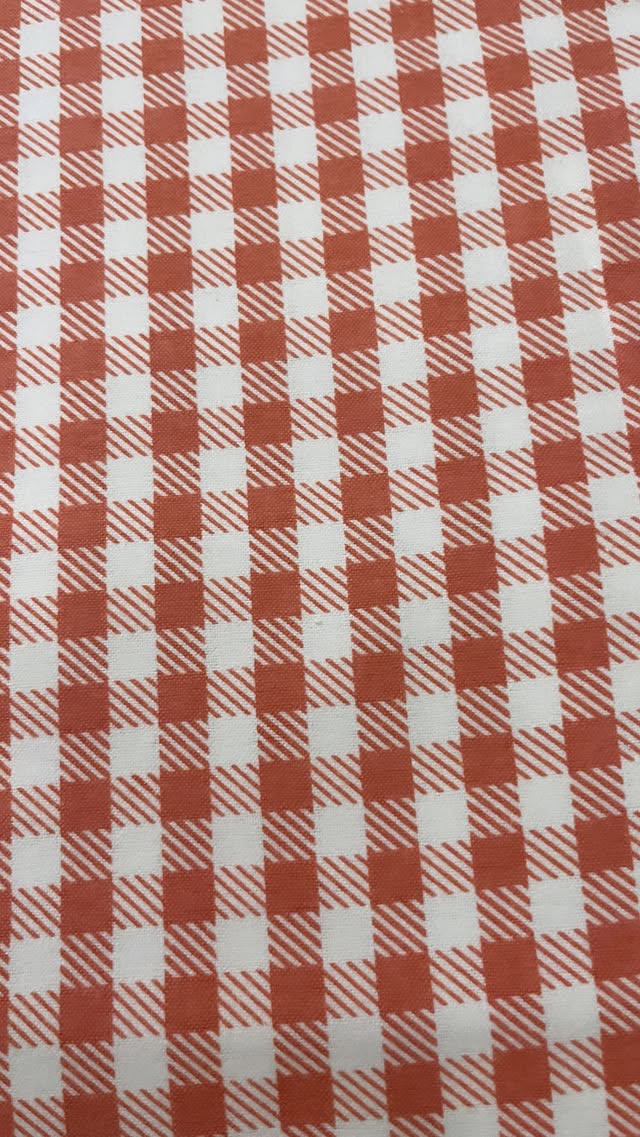 Peach And White Small Squares