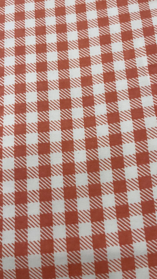 Peach And White Small Squares