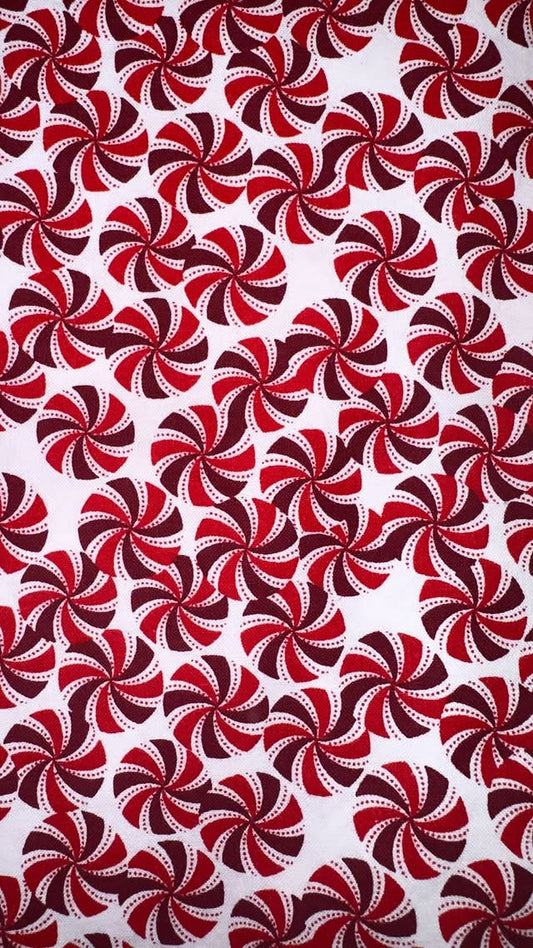 Red Christmas Candy on White