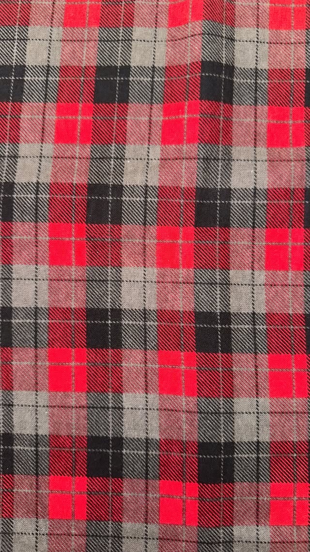 Red, Grey, And Black Plaid