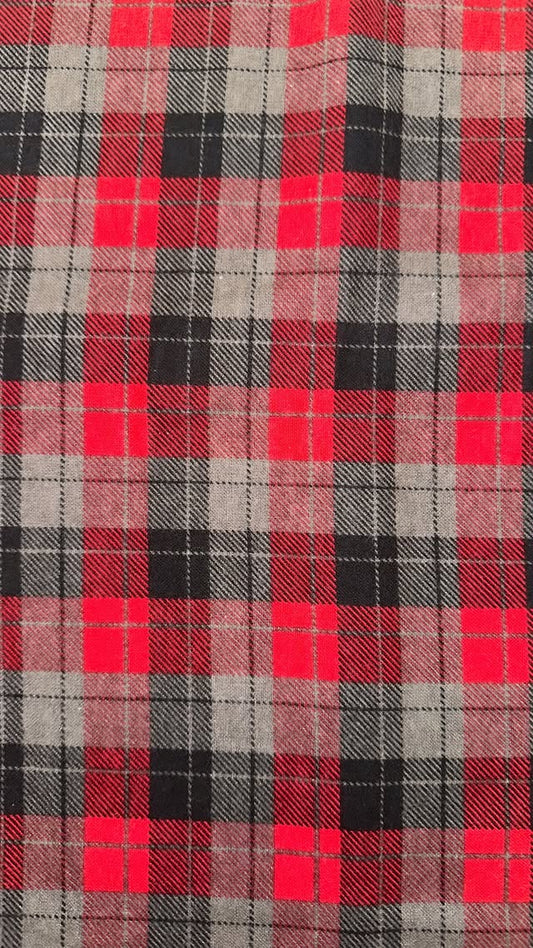 Red, Grey, And Black Plaid