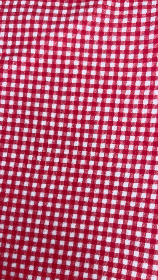 Red And White Mini Check