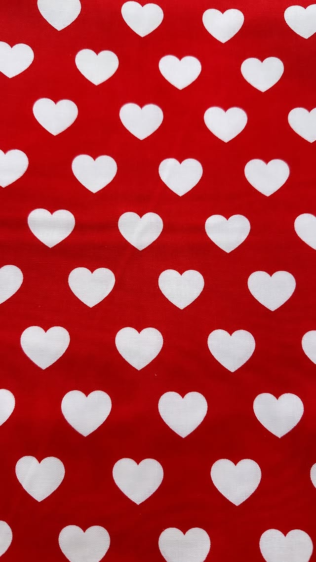 Red With White Hearts