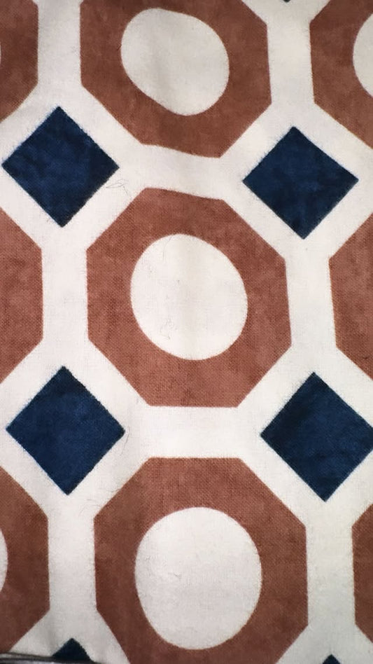 Tan And Navy Quilt