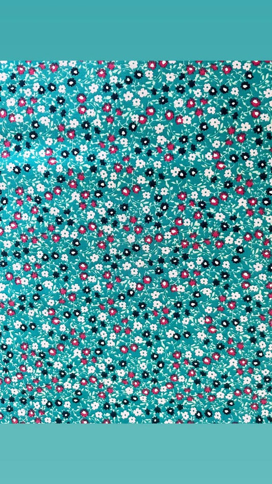 Teal And Pink Mini Floral
