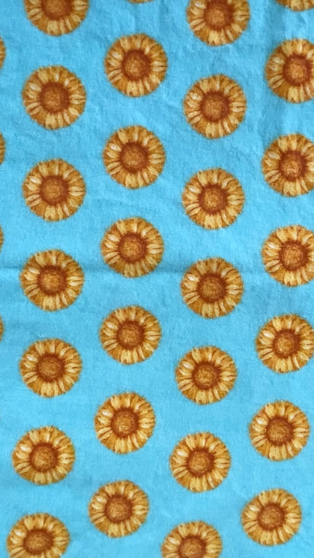 Teal With Yellow Sunflowers