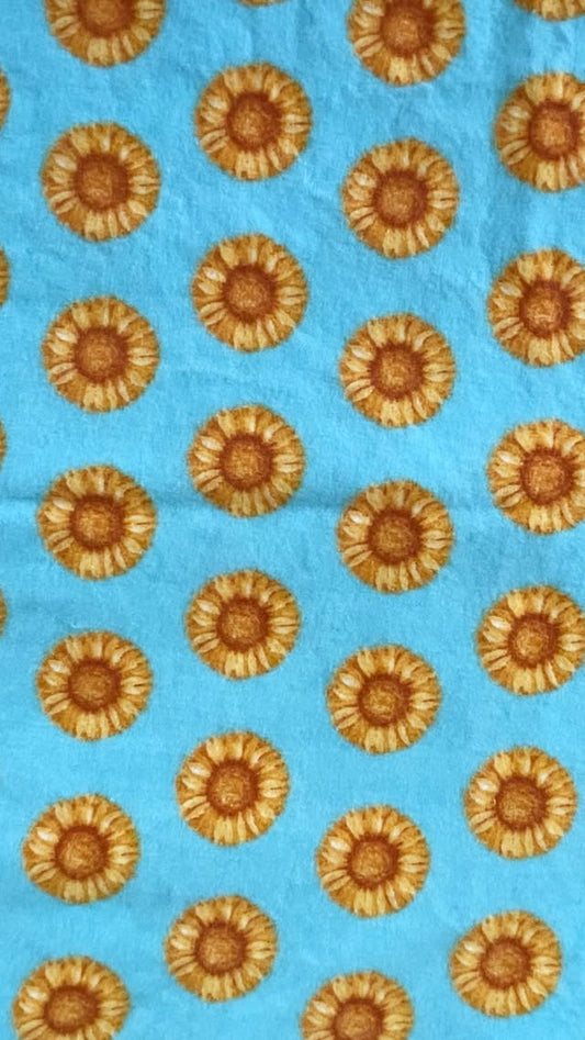 Teal With Yellow Sunflowers