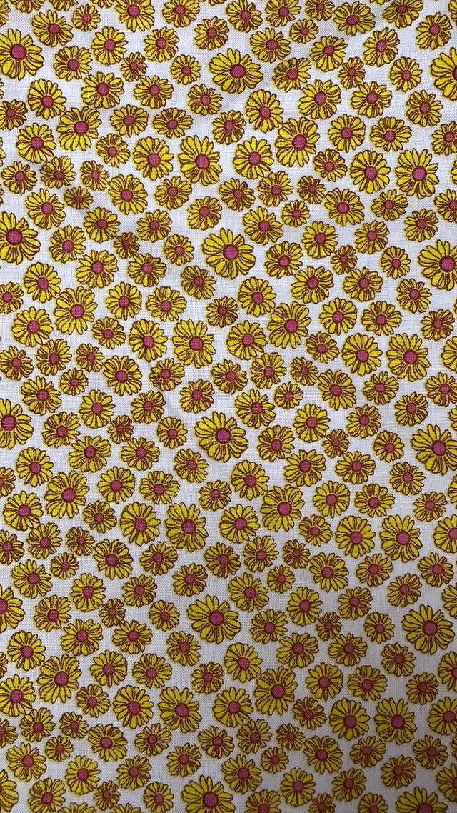 Yellow Floral On White