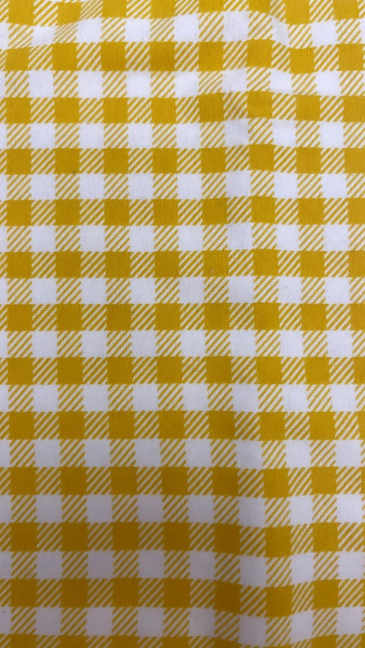 Yellow And White Small Checkered