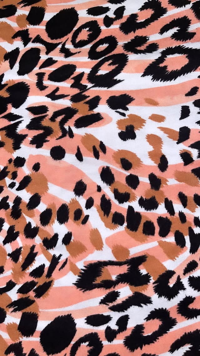 Brown Pink And Black Animal Print