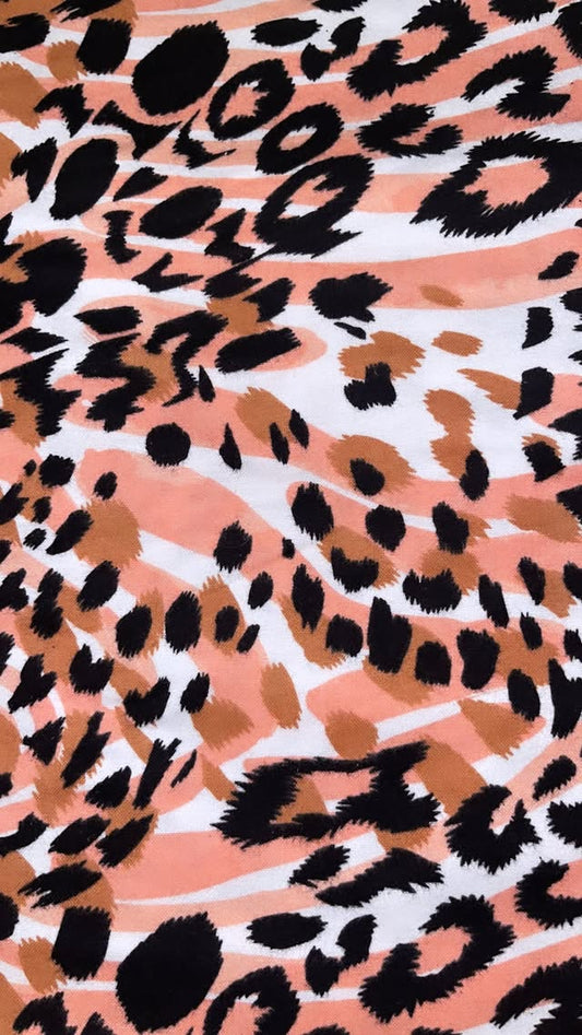 Brown Pink And Black Animal Print