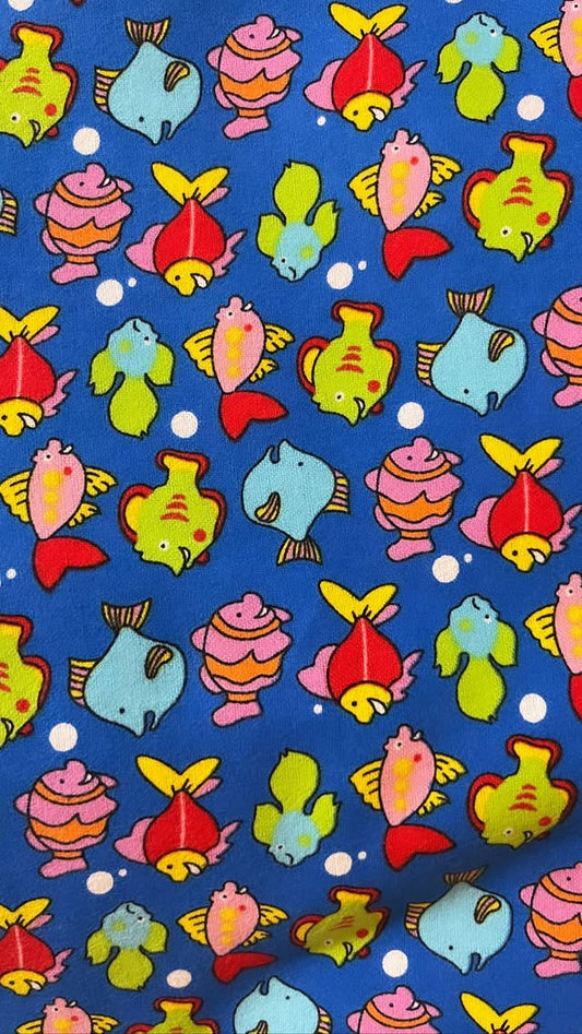 Colorful Fish On Blue